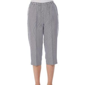 NWT ALLISON DALEY Gingham Pull On Capri Pants 20W